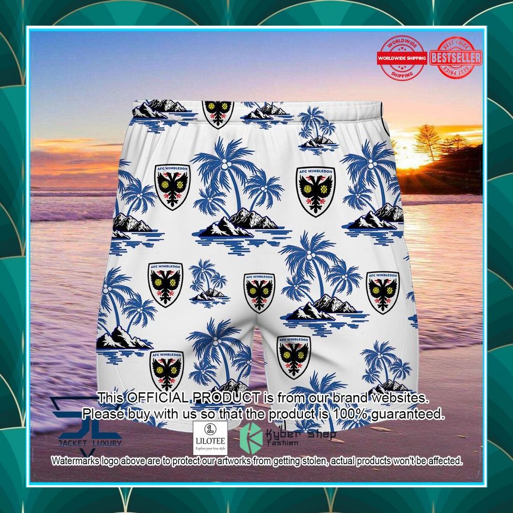 AFC Wimbledon Hawaiian Shirt, Short 4 afc wimbledon hawaiian shirt short 2 965