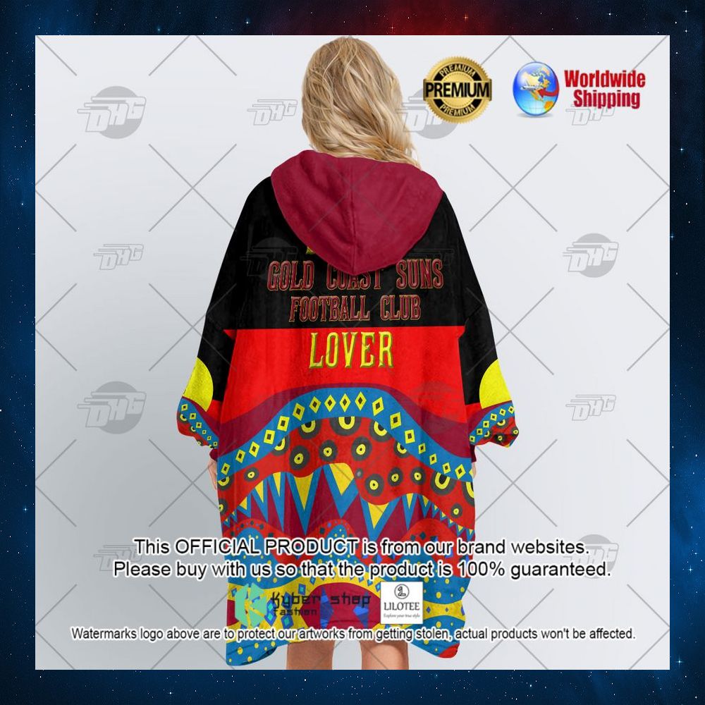 afl gold coast suns f c aboriginal flag x indigenous hoodie blanket 4 250
