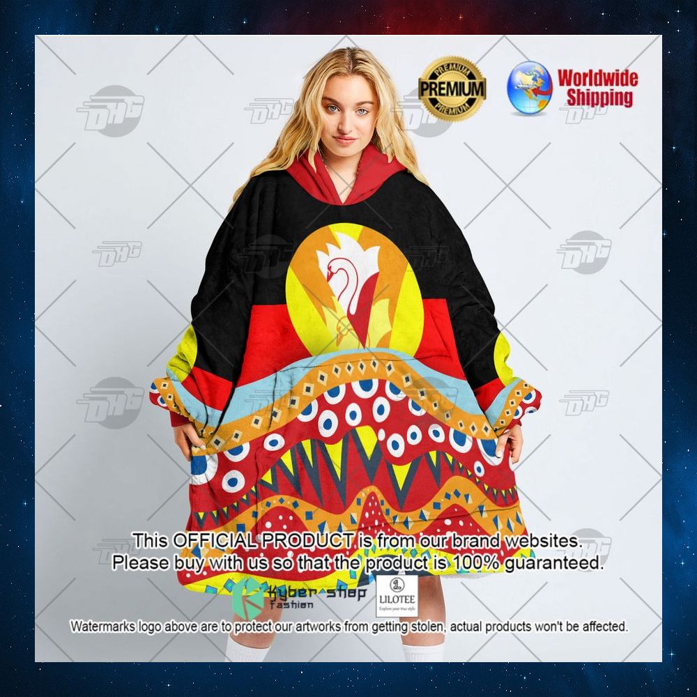 afl sydney swans aboriginal flag x indigenous hoodie blanket 3 875