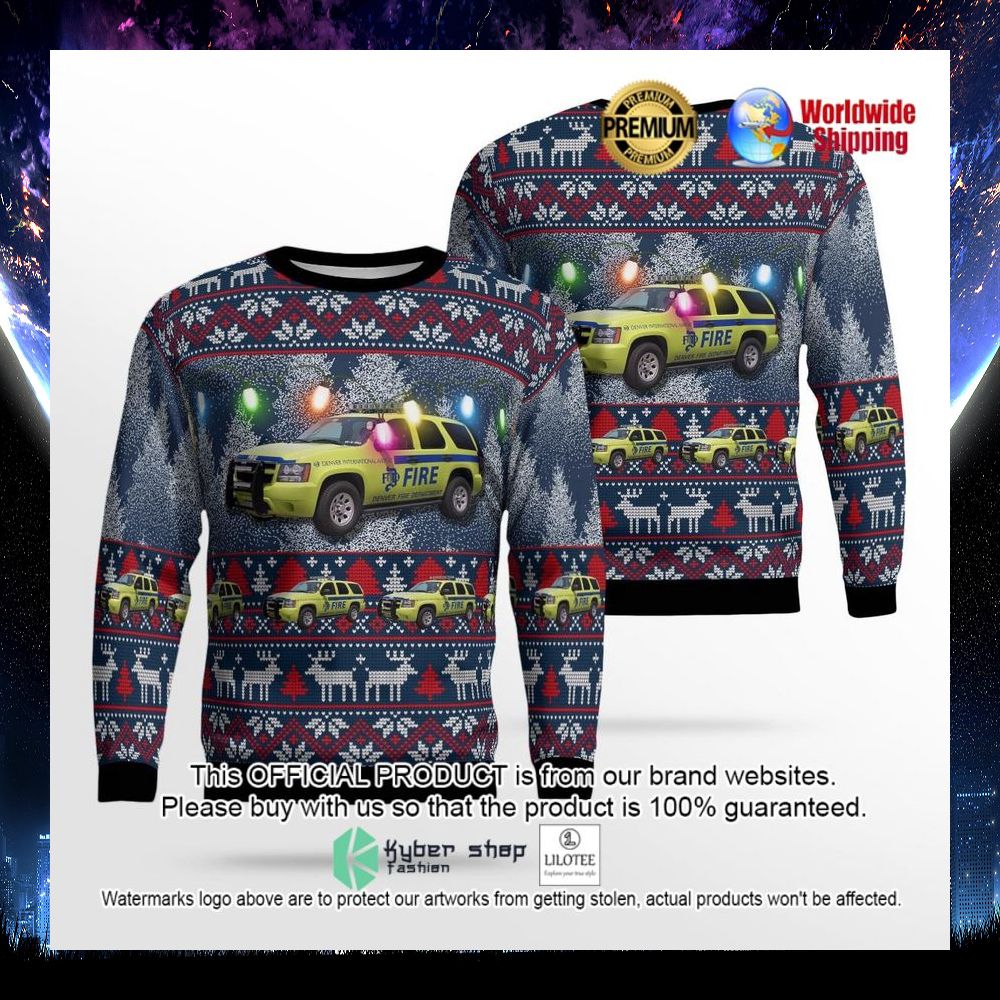 aircraft rescue and firefighting denver international airport ugly sweater 1 83