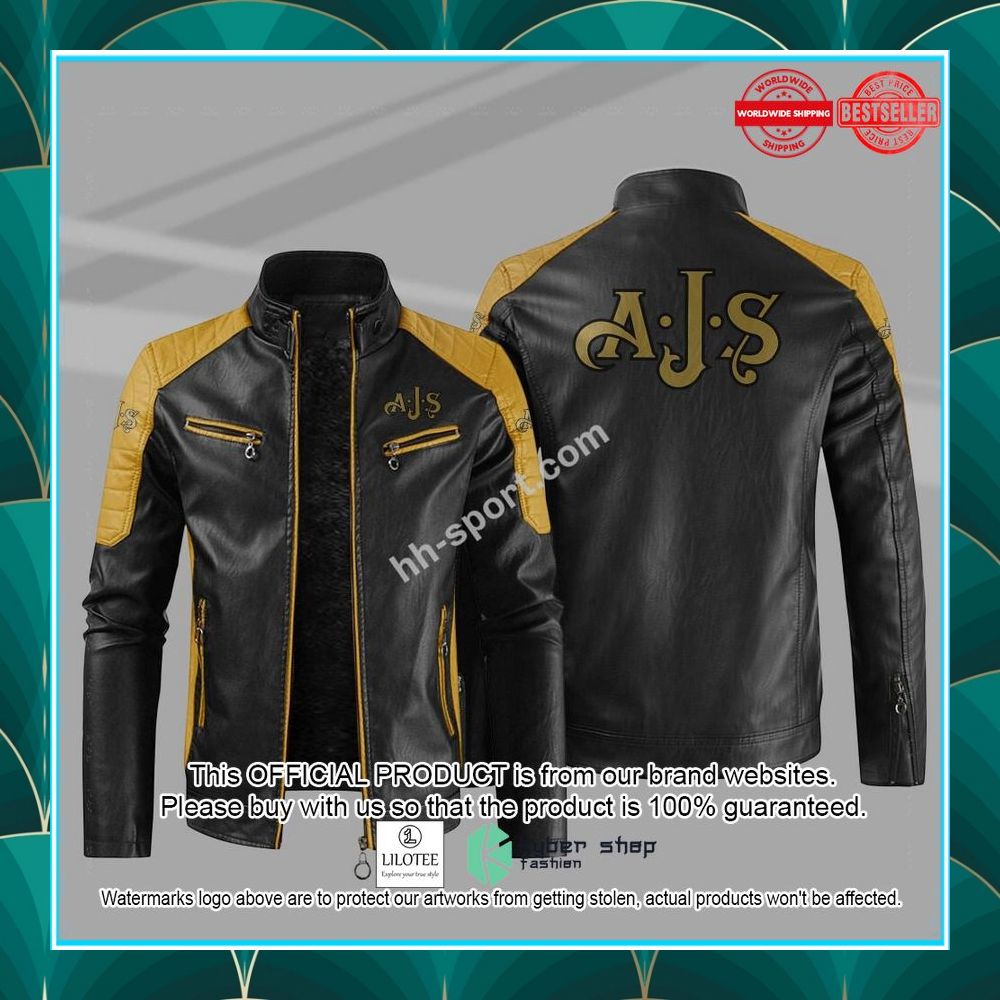 ajs motorcycles motor leather jacket 4 477
