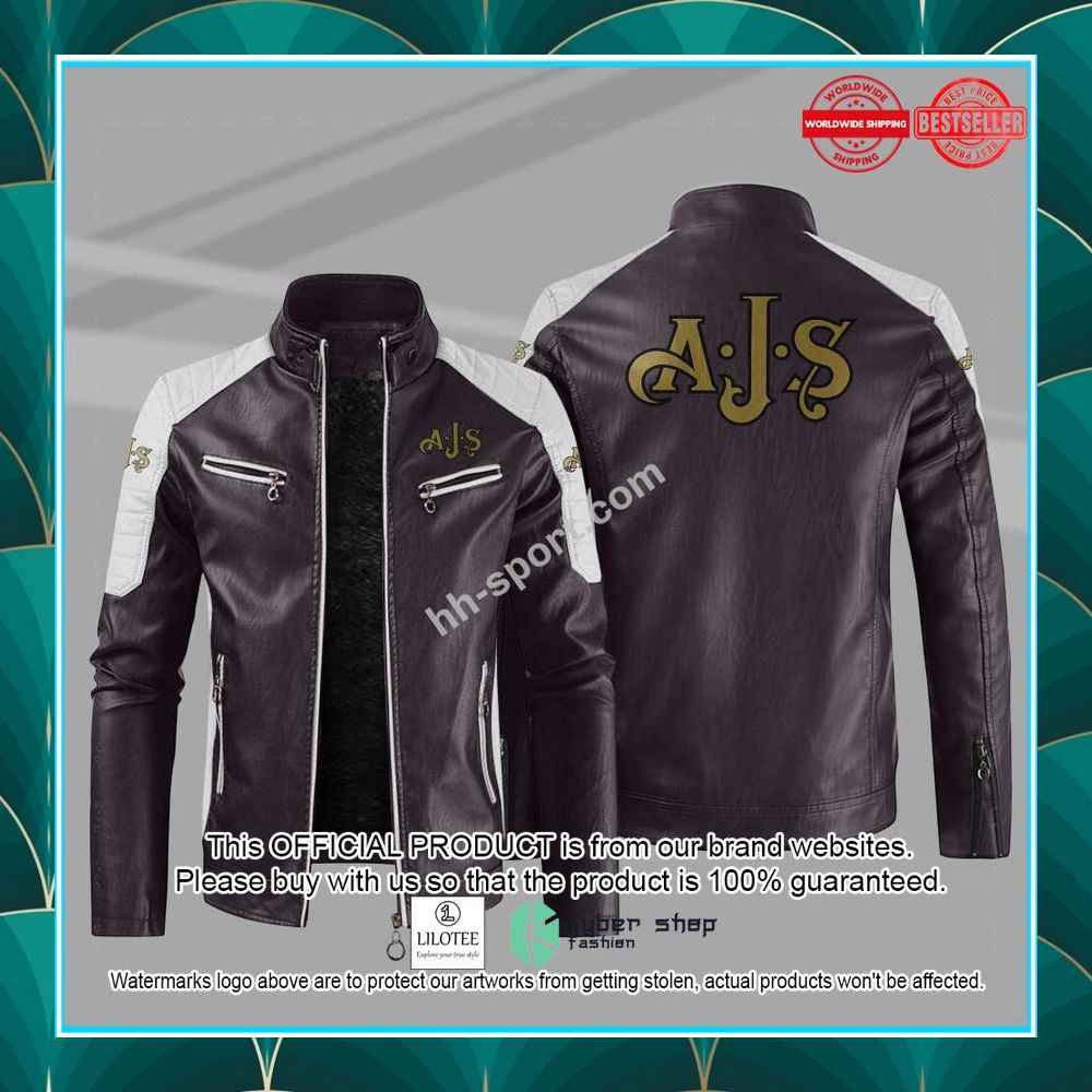 ajs motorcycles motor leather jacket 7 558