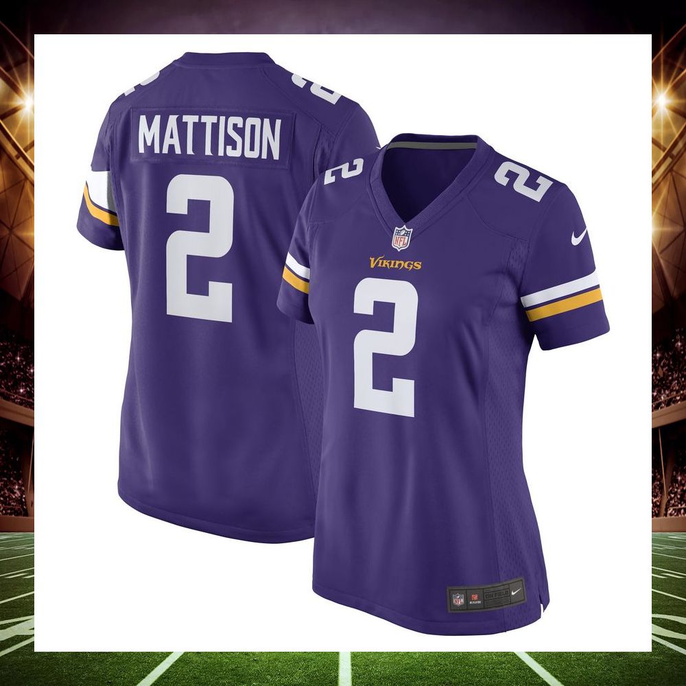 alexander mattison minnesota vikings purple football jersey 1 36