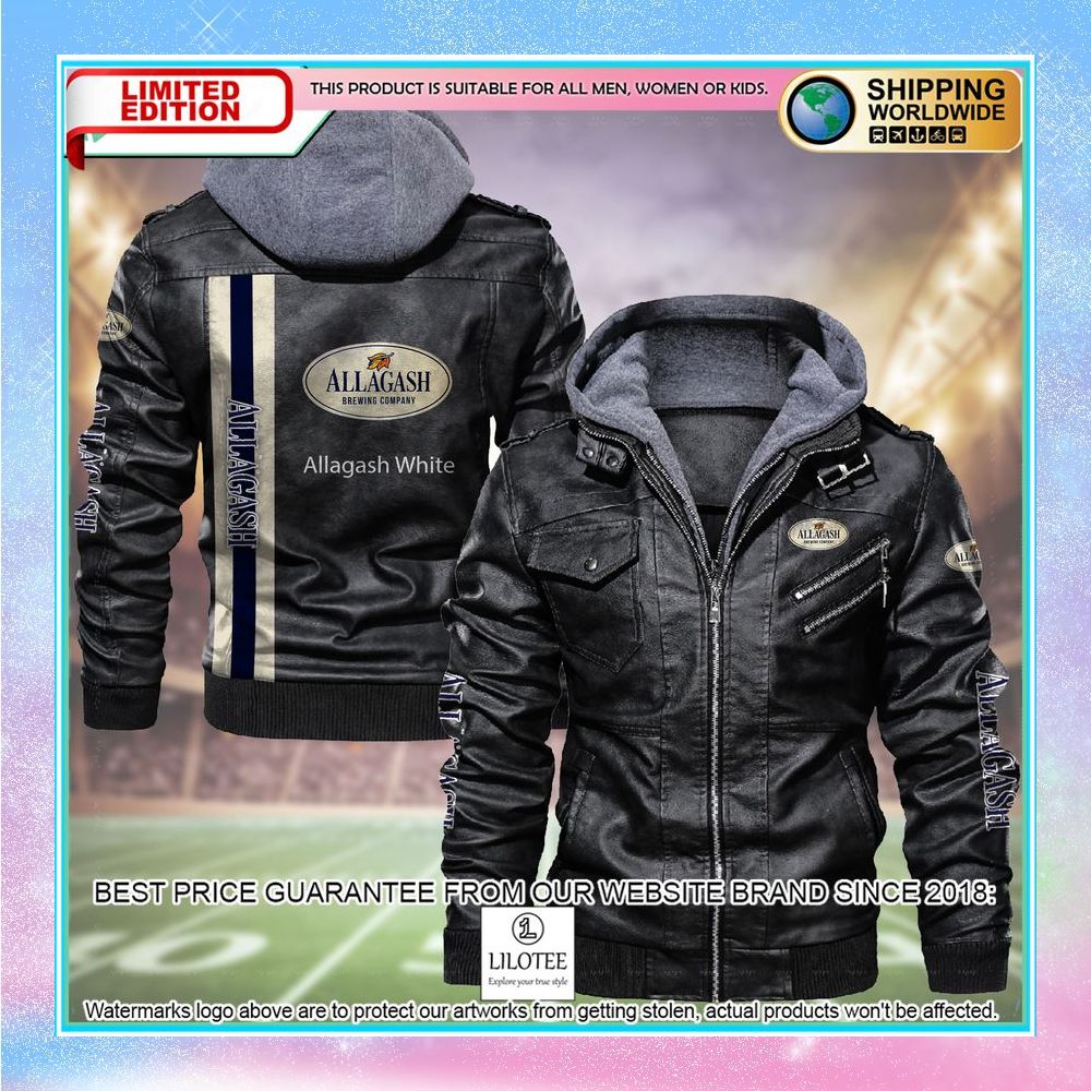 allagash white leather jacket fleece jacket 1 276