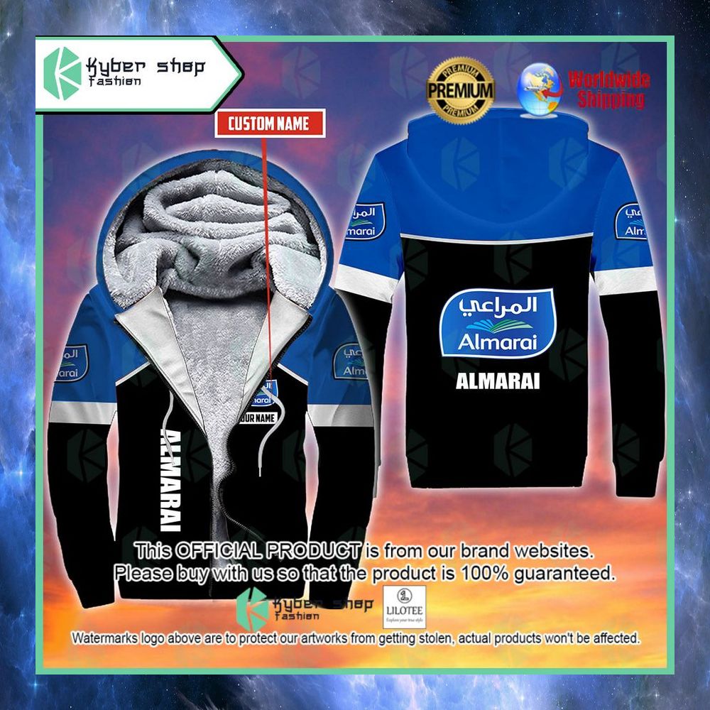 almarai custom name 3d fleece hoodie 1 339