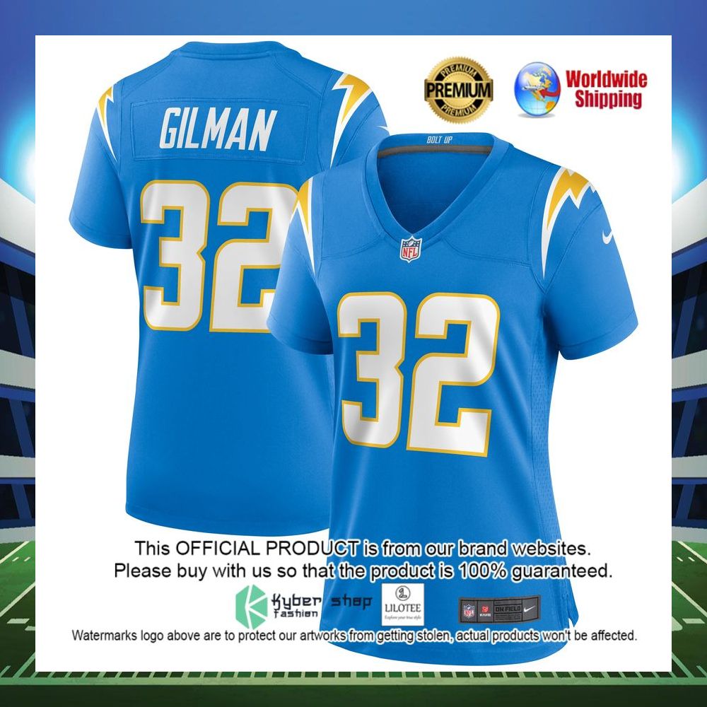 alohi gilman los angeles chargers nike womens game powder blue football jersey 1 177
