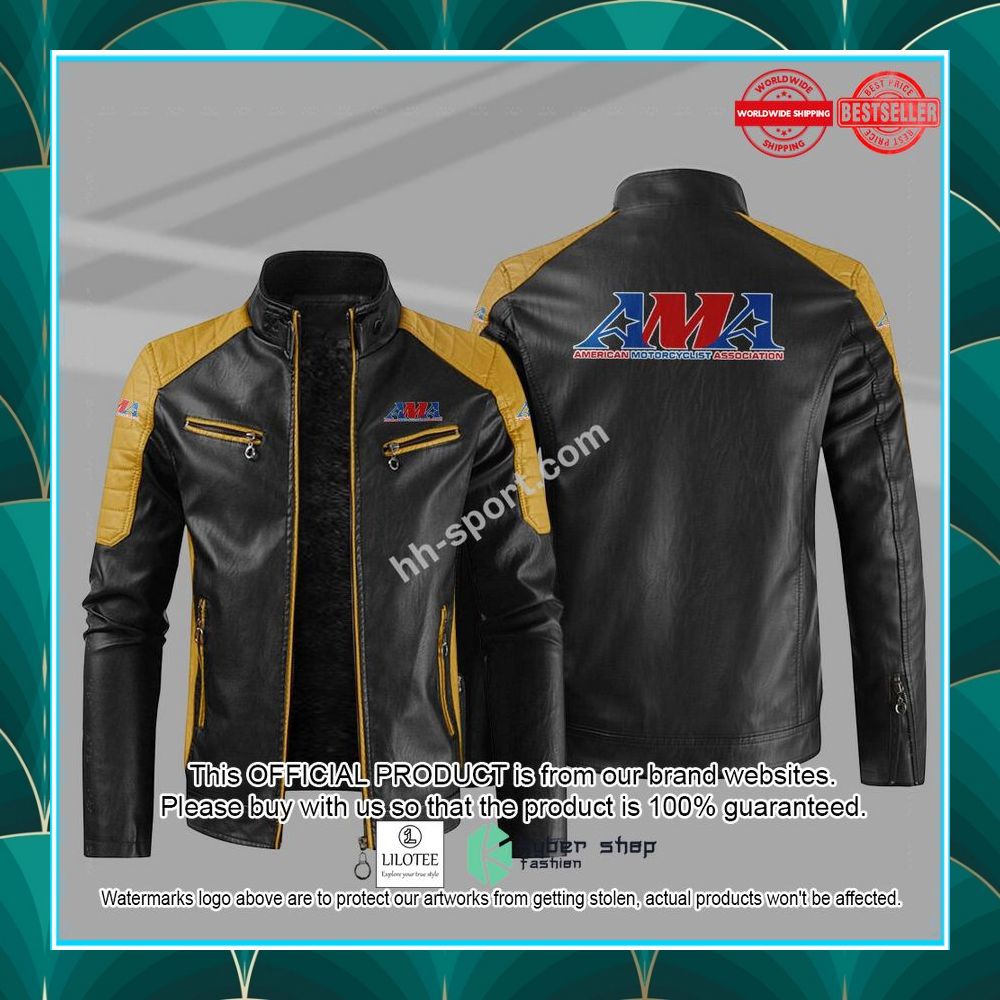 ama motorcycle motor leather jacket 4 792