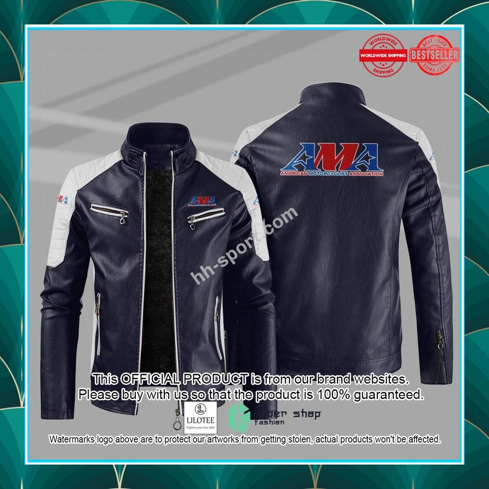 ama motorcycle motor leather jacket 5 116