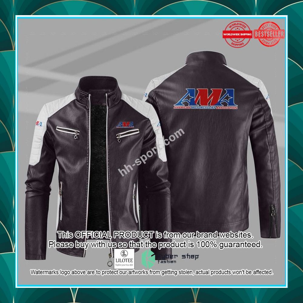 ama motorcycle motor leather jacket 7 825