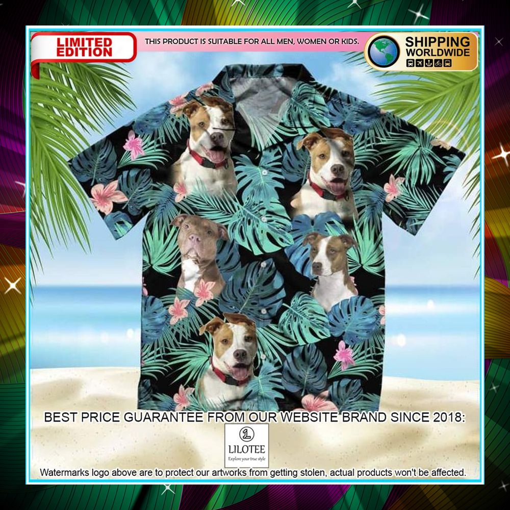 american pit bull terrier summer leaves hawaiian shirt 1 213