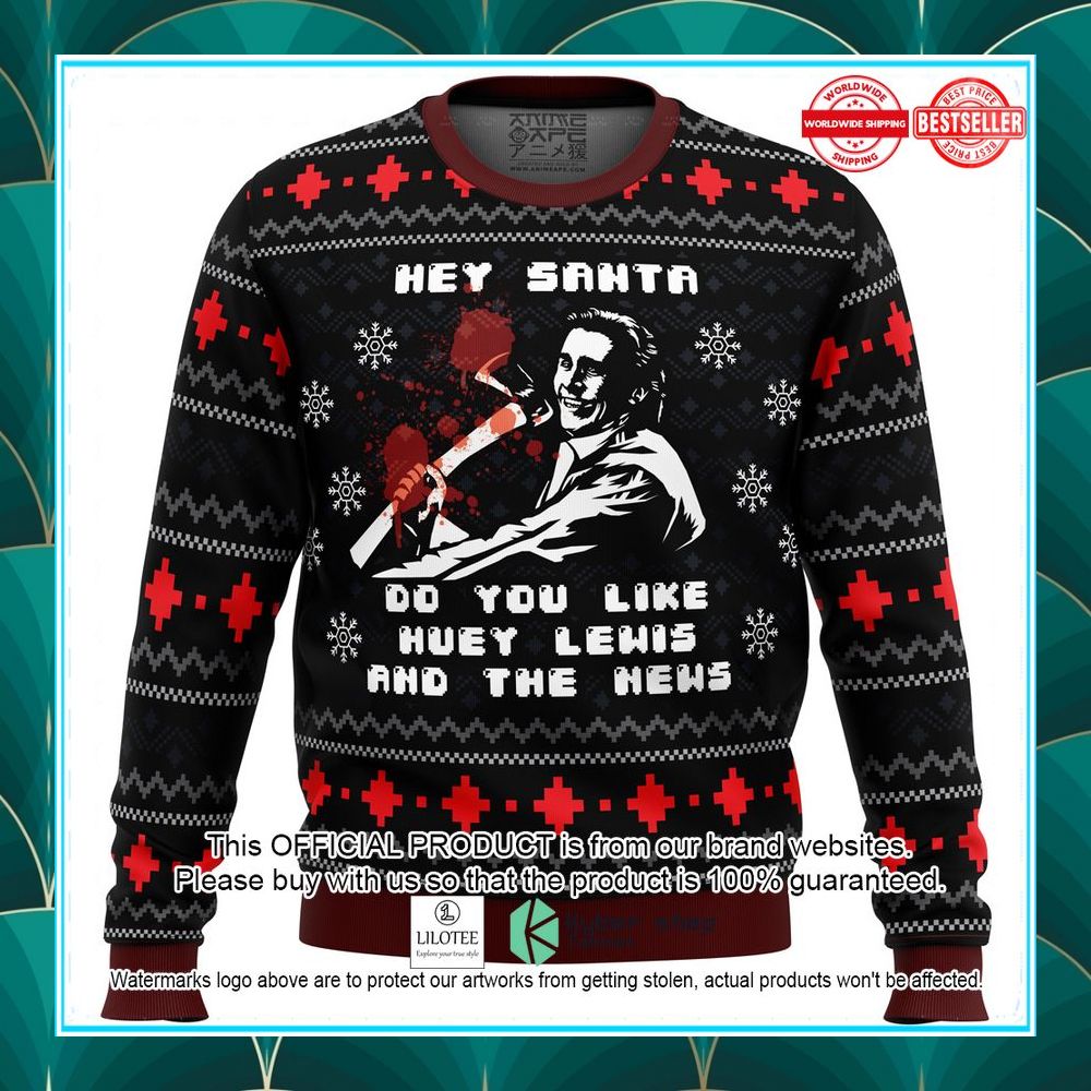 american santa american psycho ugly christmas sweater 1 530