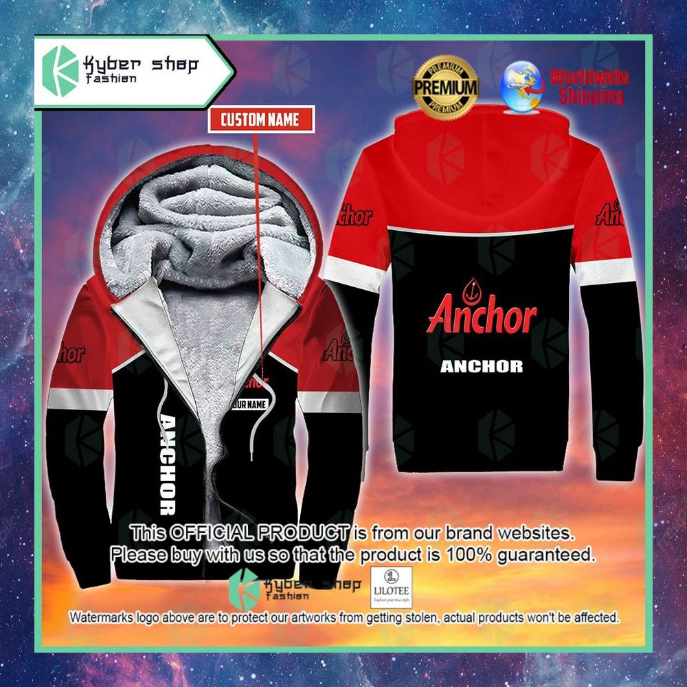 anchor custom name 3d fleece hoodie 1 220