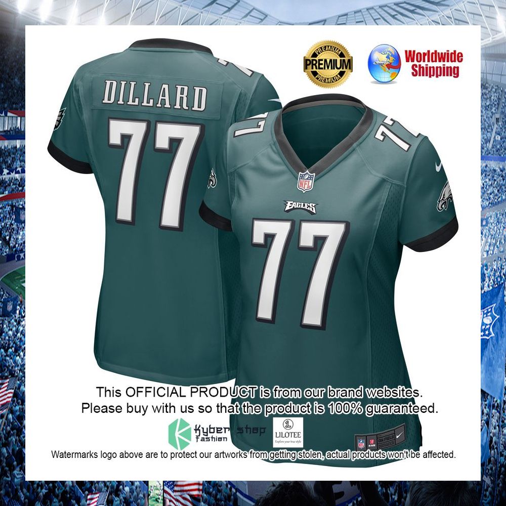 andre dillard philadelphia eagles nike womens midnight green football jersey 1 628