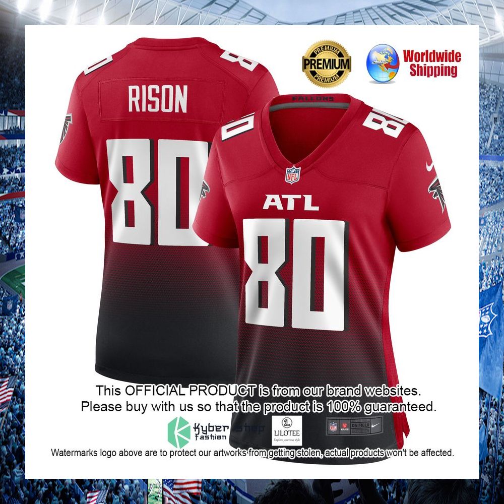 andre rison atlanta falcons nike womens retired red football jersey 1 307