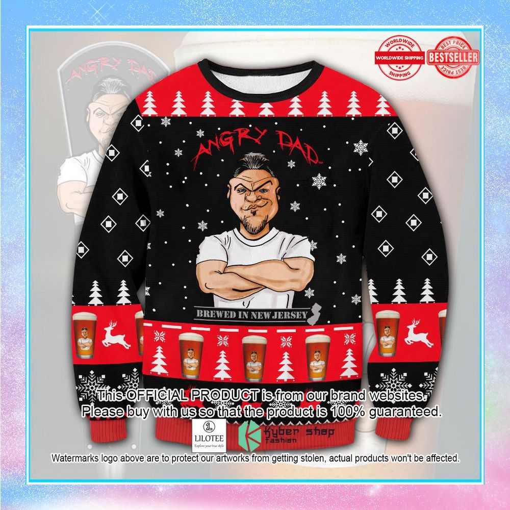 angry dad brewed in new jersey chrismtas sweater 1 61