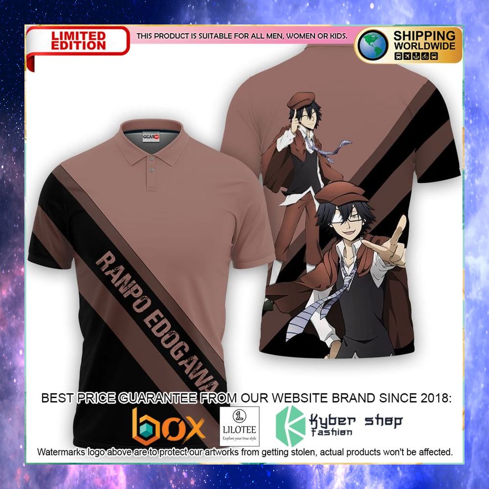 anime ranpo edogawa bungo stray dogs polo shirt 1 463