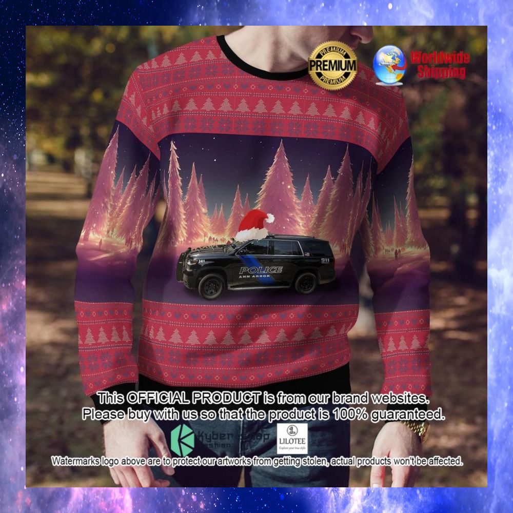 ann arbor michigan ann arbor police department santa hat ugly sweater 1 989