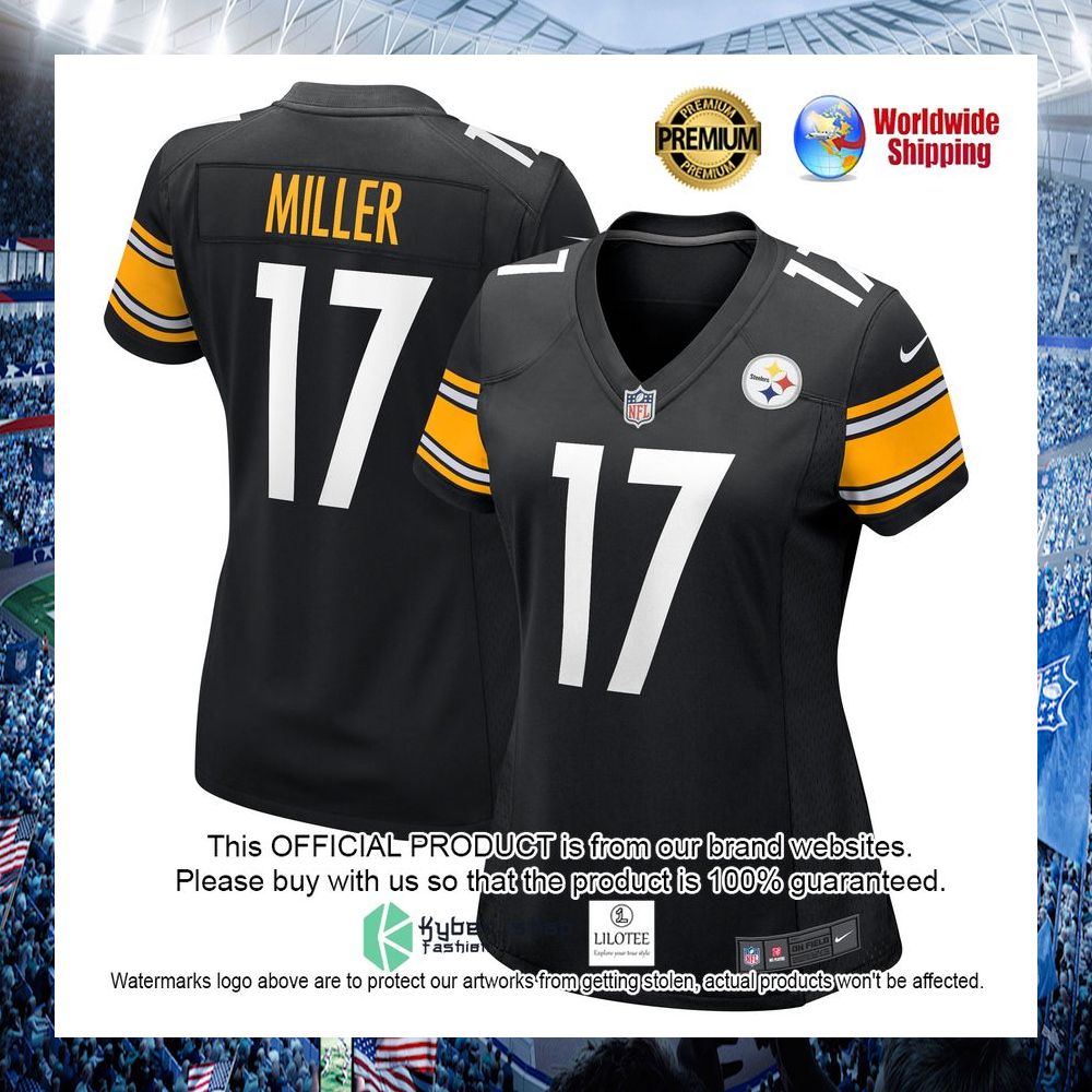 anthony miller pittsburgh steelers nike womens black football jersey 1 592