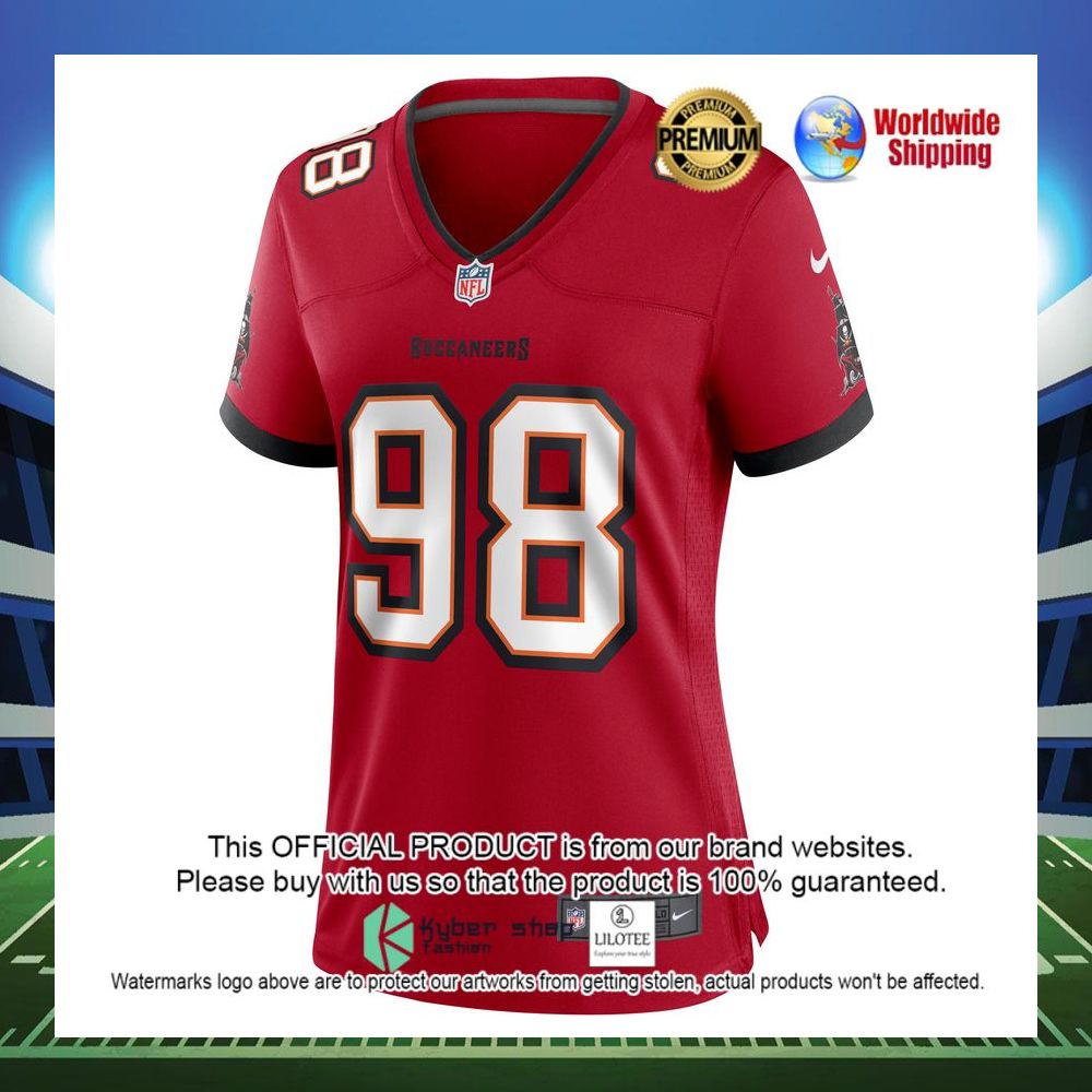 anthony nelson tampa bay buccaneers nike womens game red football jersey 2 780