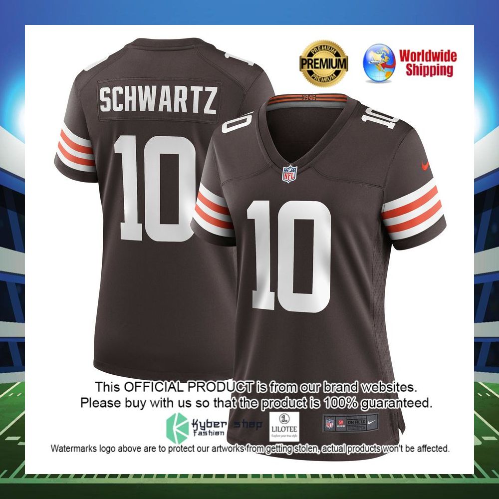 anthony schwartz cleveland browns nike womens game brown football jersey 1 607