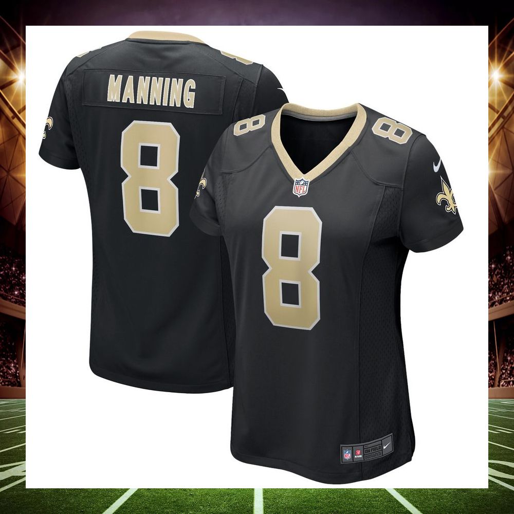 archie manning new orleans saints retired black football jersey 1 982