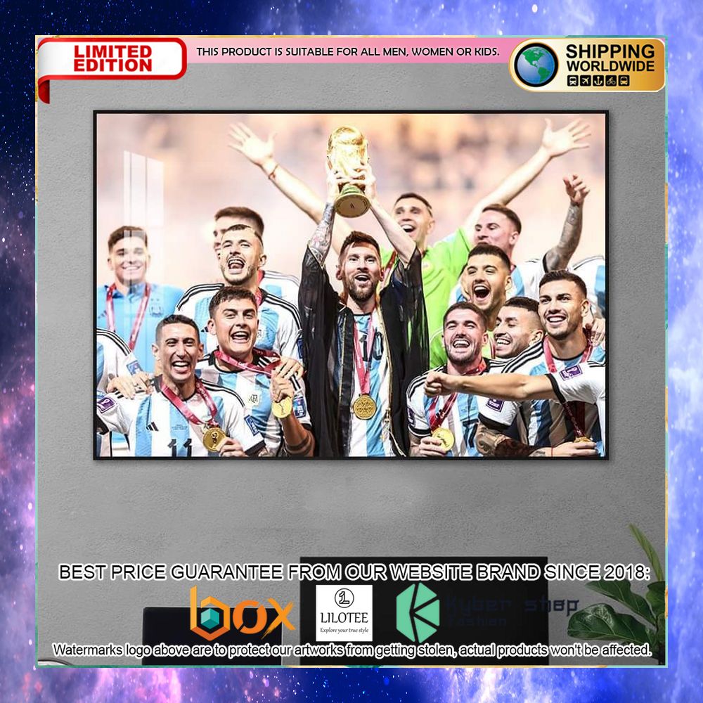 argentina champions world cup 2022 poster 1 433