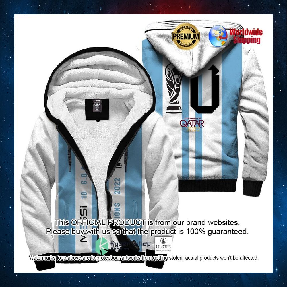 argentina messi 10 g o a t greatest of all time champion world cup 2022 3d fleece hoodie 1 666