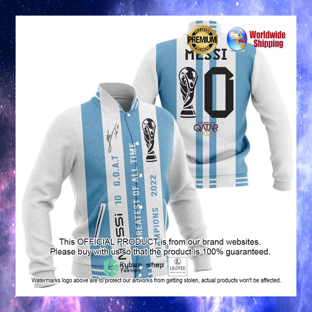 argentina messi 10 g o a t greatest of all time champion world cup 2022 baseball jersey 1 443