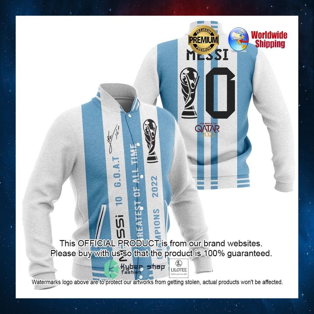 argentina messi 10 g o a t greatest of all time champion world cup 2022 baseball jersey 1 542