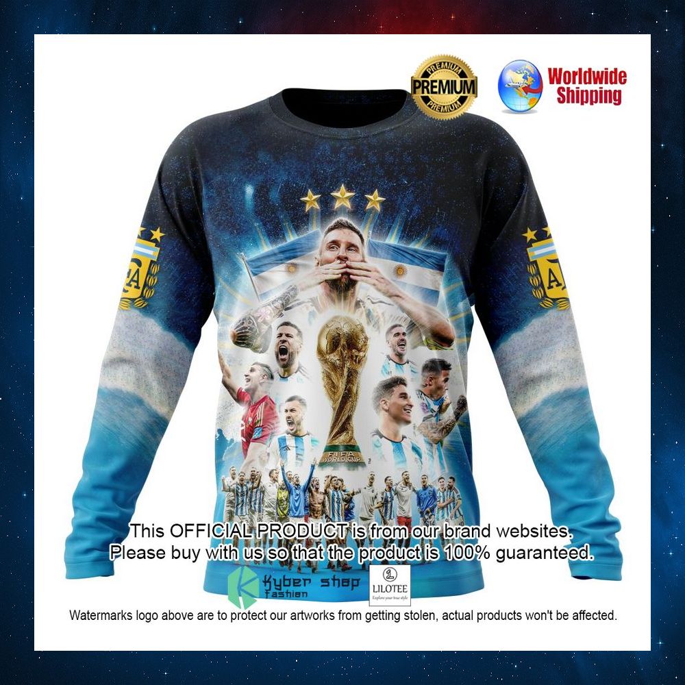 argentina qatar world cup 2022 champions 3d hoodie shirt 6 404