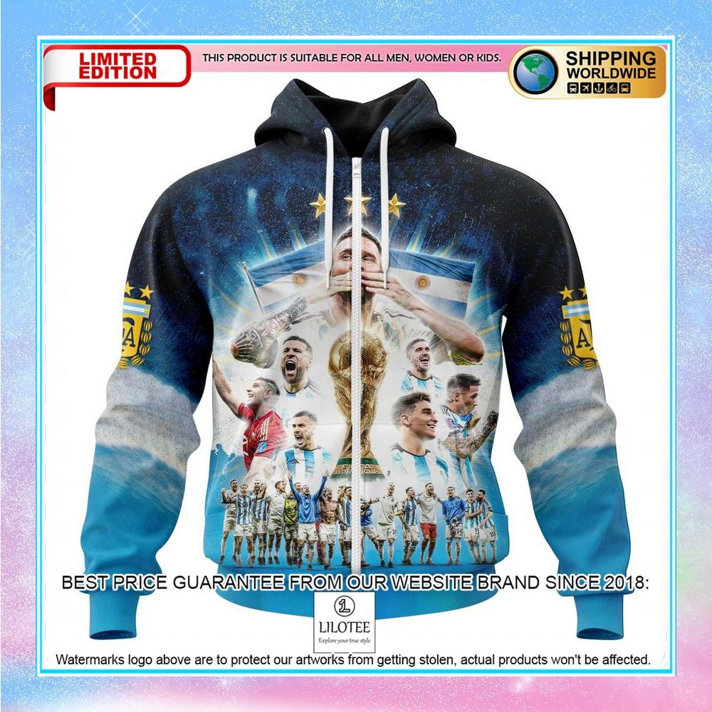 argentina world cup 2022 champions shirt hoodie 2 421