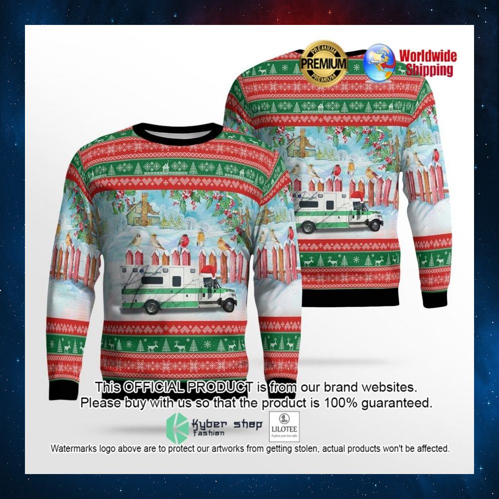argyle emergency squad argyle new york santa hat sweater 1 415