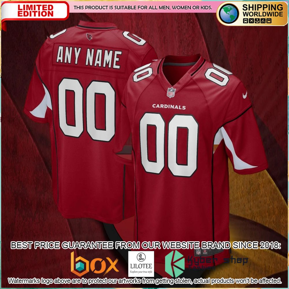 arizona cardinals nike custom cardinal football jersey 1 300