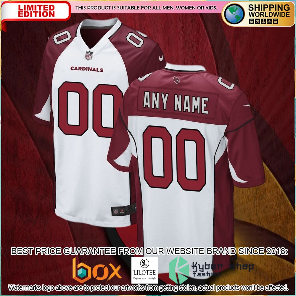 arizona cardinals nike custom white football jersey 1 592