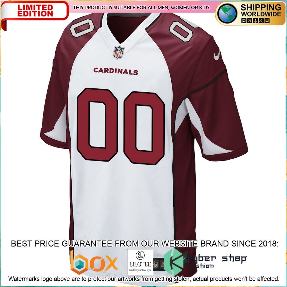 arizona cardinals nike custom white football jersey 2 689