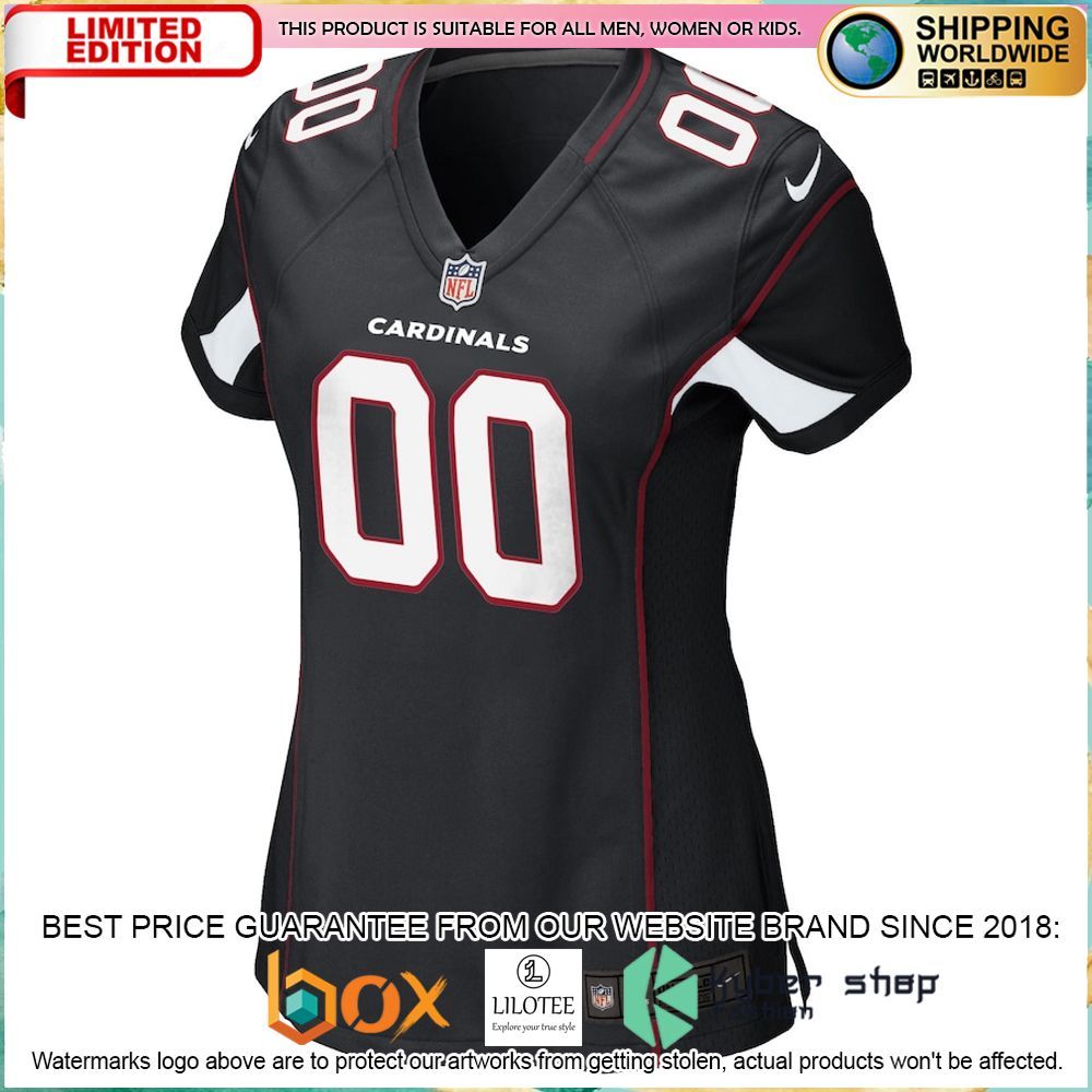 arizona cardinals nike womens alternate custom black football jersey 2 218