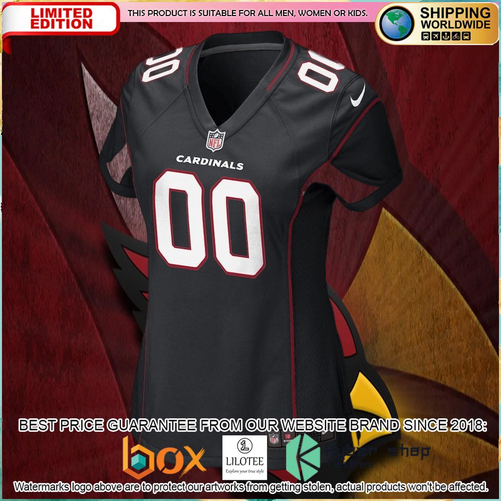 arizona cardinals nike womens alternate custom black football jersey 2 745