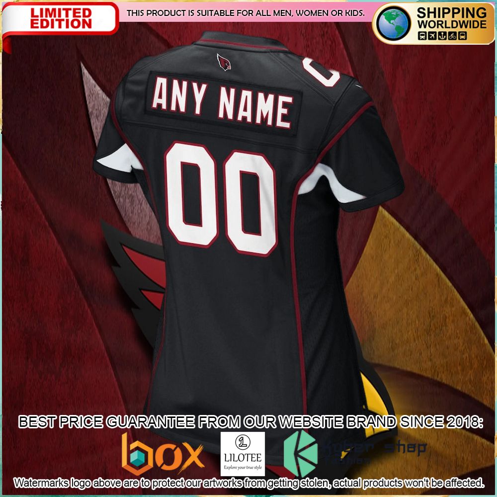 arizona cardinals nike womens alternate custom black football jersey 3 324