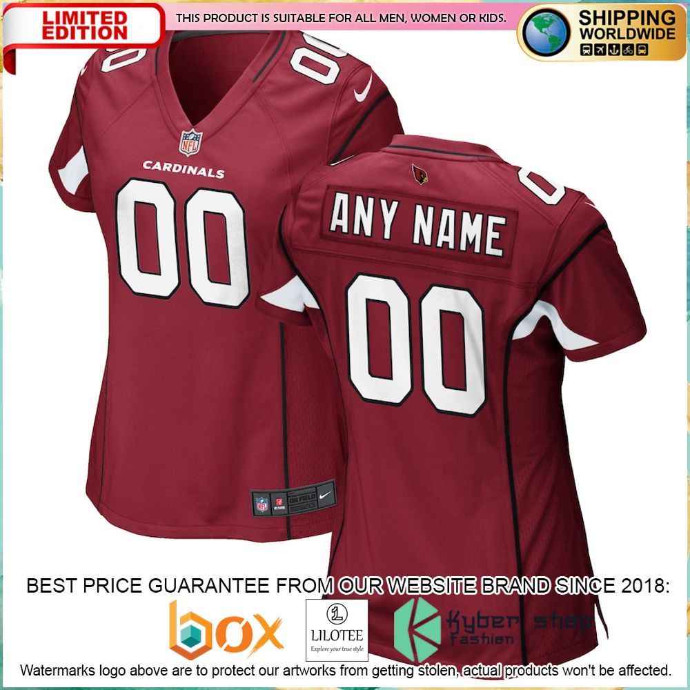 arizona cardinals nike womens custom cardinal football jersey 1 306