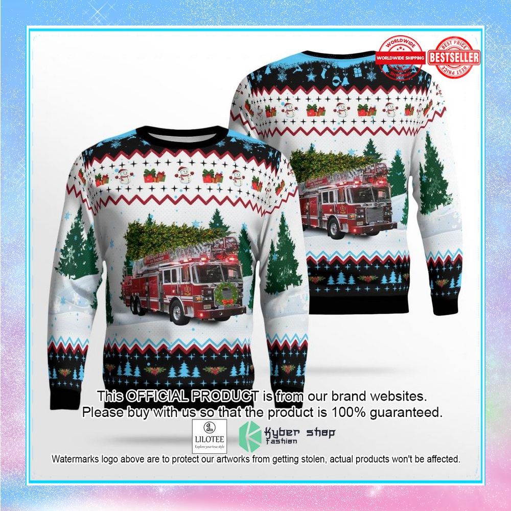 arlington county fire department christmas sweater 1 469