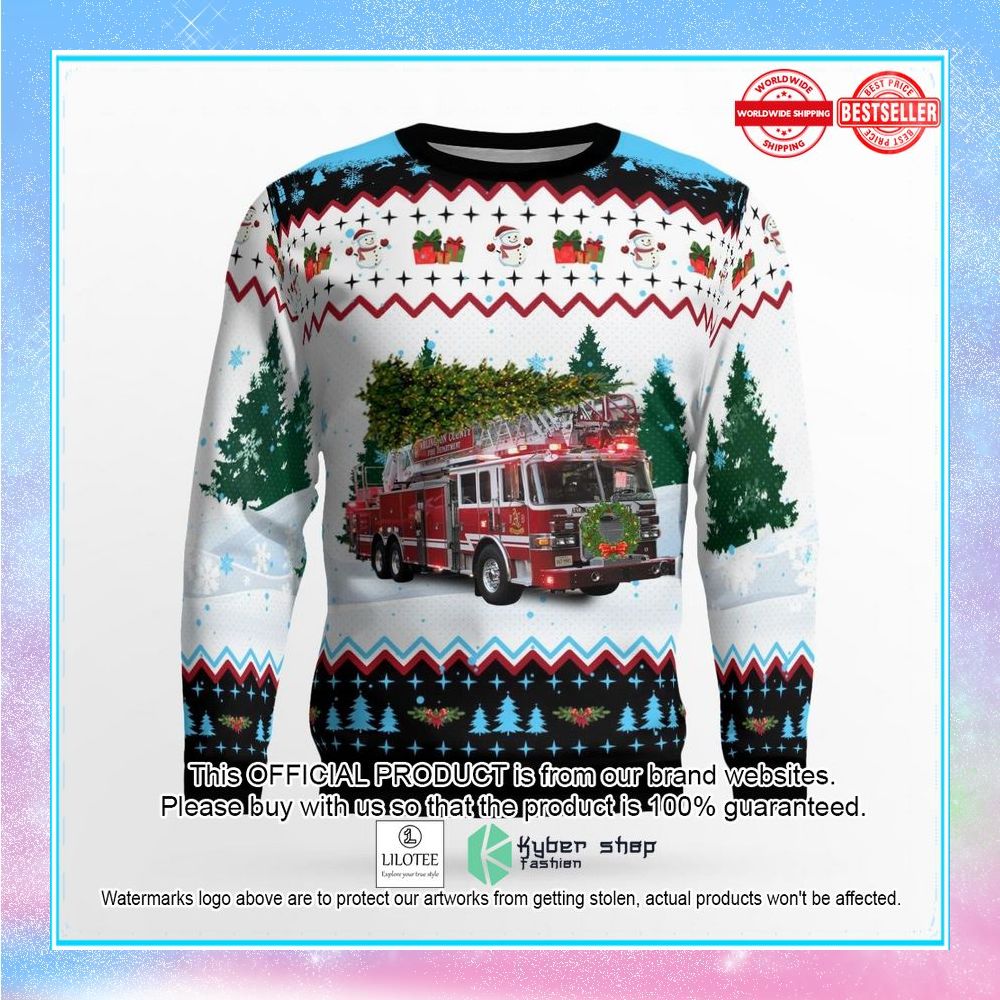 arlington county fire department christmas sweater 2 652