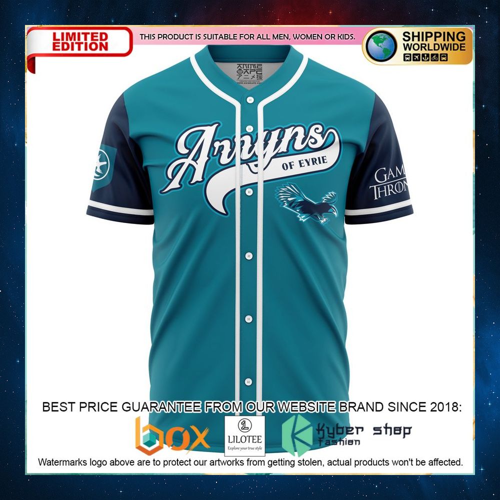 arryns of eyrie game of thrones baseball jersey 1 290