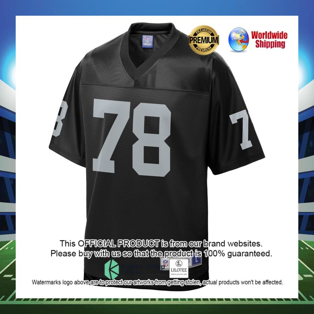 art shell las vegas raiders nfl pro line replica retired player black football jersey 2 463