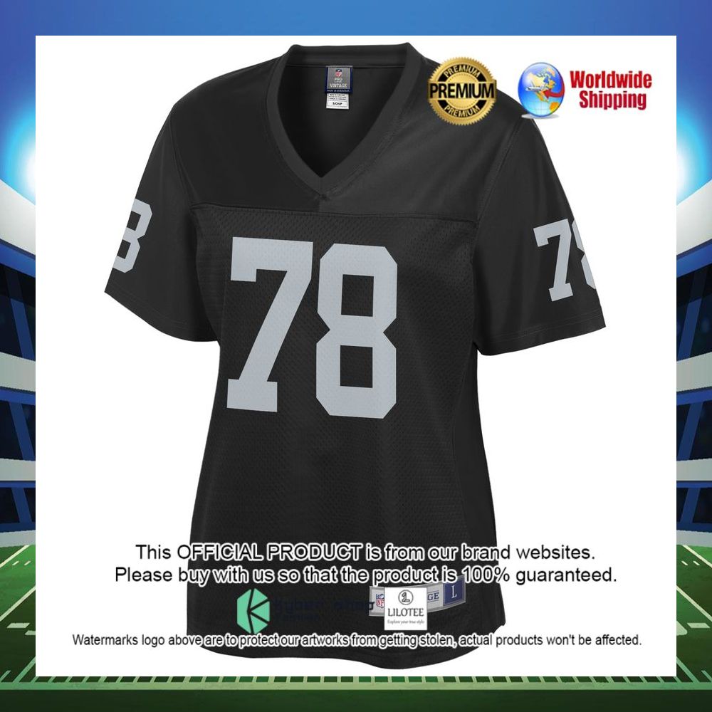 art shell las vegas raiders nfl pro line womens retired player replica black football jersey 2 248