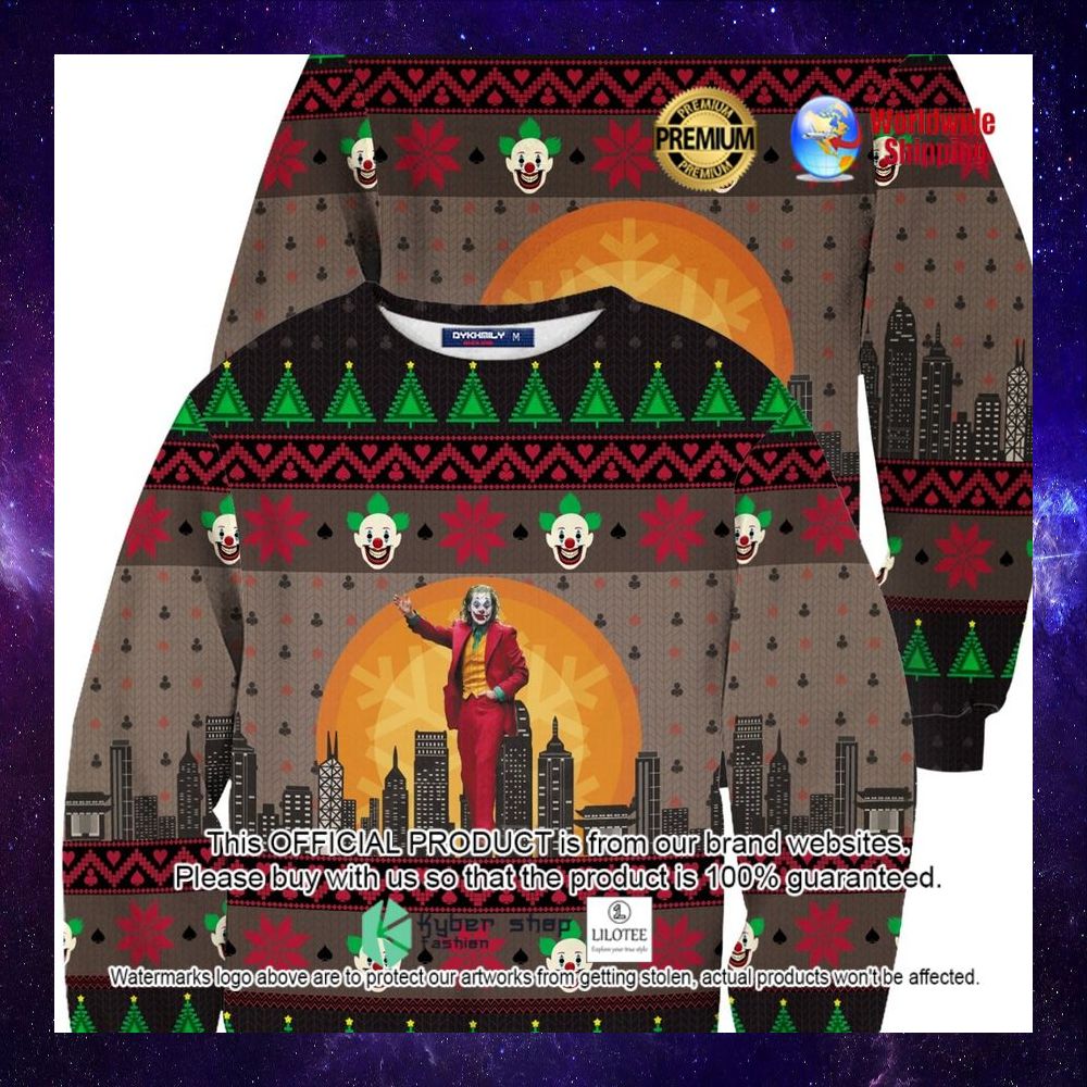 arthur fleck joker christmas christmas sweater 1 65