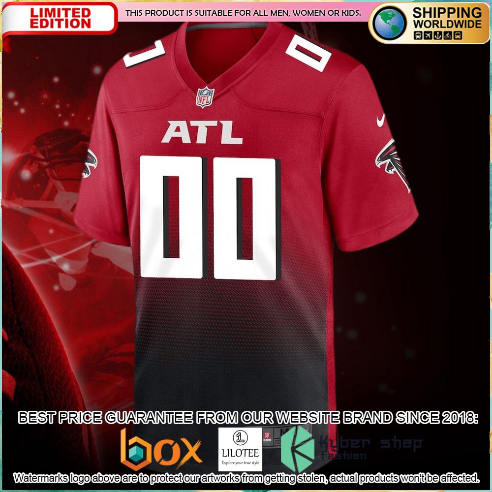 atlanta falcons nike alternate custom red football jersey 2 227