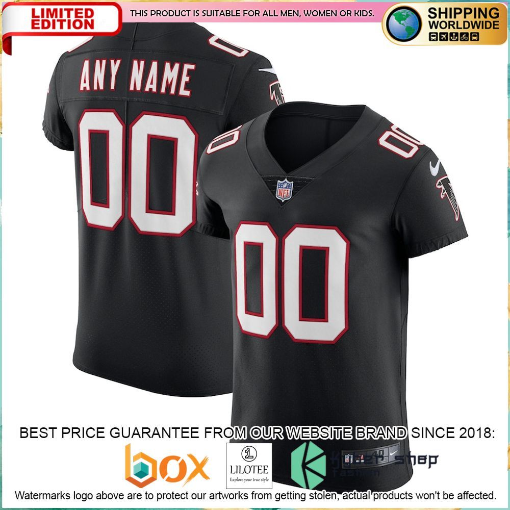 atlanta falcons nike alternate vapor elite custom black football jersey 1 532