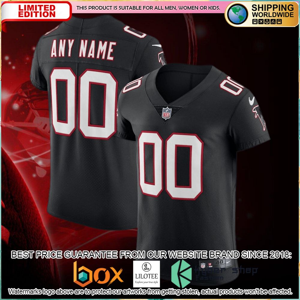 atlanta falcons nike alternate vapor elite custom black football jersey 1 553