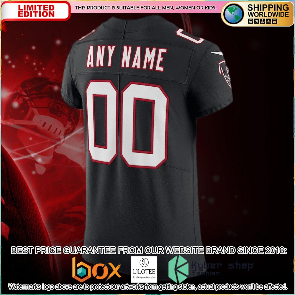 atlanta falcons nike alternate vapor elite custom black football jersey 3 382