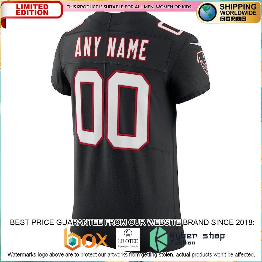 atlanta falcons nike alternate vapor elite custom black football jersey 3 868